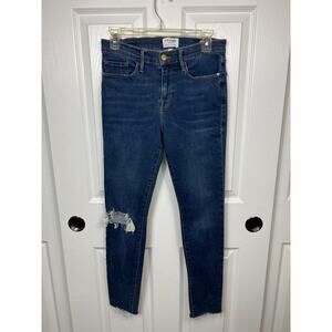 Frame Denim Le Skinny de Jeanne Distressed Jeans Size 29